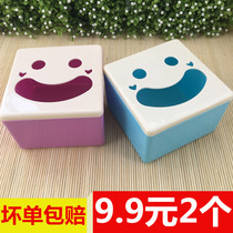 Cute smiley face paper box square napkin box simple paper box restaurant gear home living room tissue box