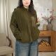 Autumn and winter fashionable spliced ​​double-sided polar fleece stand-up collar versatile age-reducing casual jacket 9698
