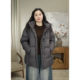 Winter thick warm mid-length 90 duck down hooded fashionable loose down jacket for women 7718