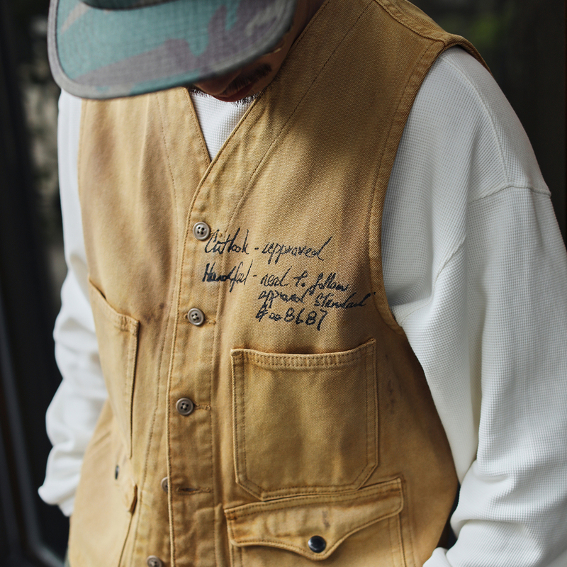 Zhongguo-Made Japanese-Style Men's Clothing Vintage Retro Batik Multi-Pocket Hunting Vest Waistcoat