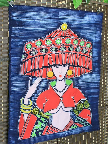 Средне -сильное восковое красование Miao Характерная краска ткани праздничная заправка ресторан