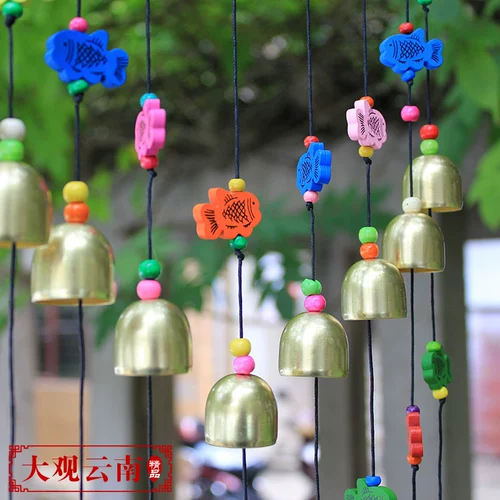 Соломенный круглый этнический колокольчик, настенное крепление для спальни, этнический стиль, павлин