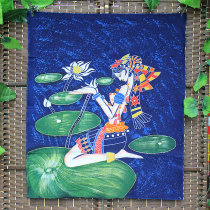 Medium-sized batik painting Dai flower girl wall hanging Yunnan ethnic characteristics hanging painting living room bedroom decoration background cloth
