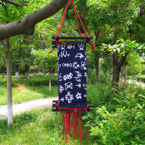 Wooden frame fabric lantern Lijiang Dongba Wen Antique Palace Lantern restaurant bar decoration lampshade ethnic wind cotton hemp ornaments