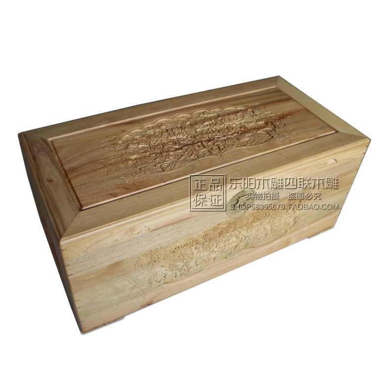 Kéo dài và mở rộng hộp gỗ sồi 120 cm / hộp thư pháp / vali / hoa mẫu đơn chạm khắc / khắc gỗ Dongyang khắc gỗ quad - Cái hộp