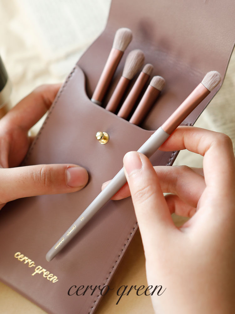 Cerro Qreen5 pony hair makeup brush Eye shadow brush set Nose shadow brush Highlight brush Smudge brush Eyebrow brush