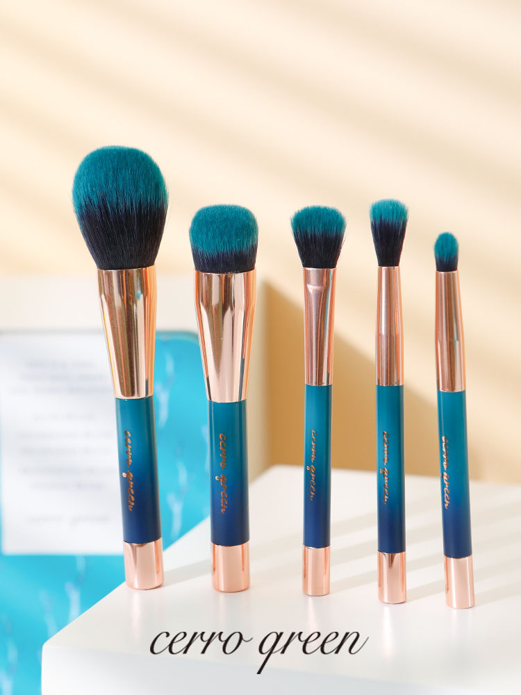 Cerro Qreen5 makeup brush Big blue colorful magnet makeup set brush Eye shadow brush makeup tool iron box