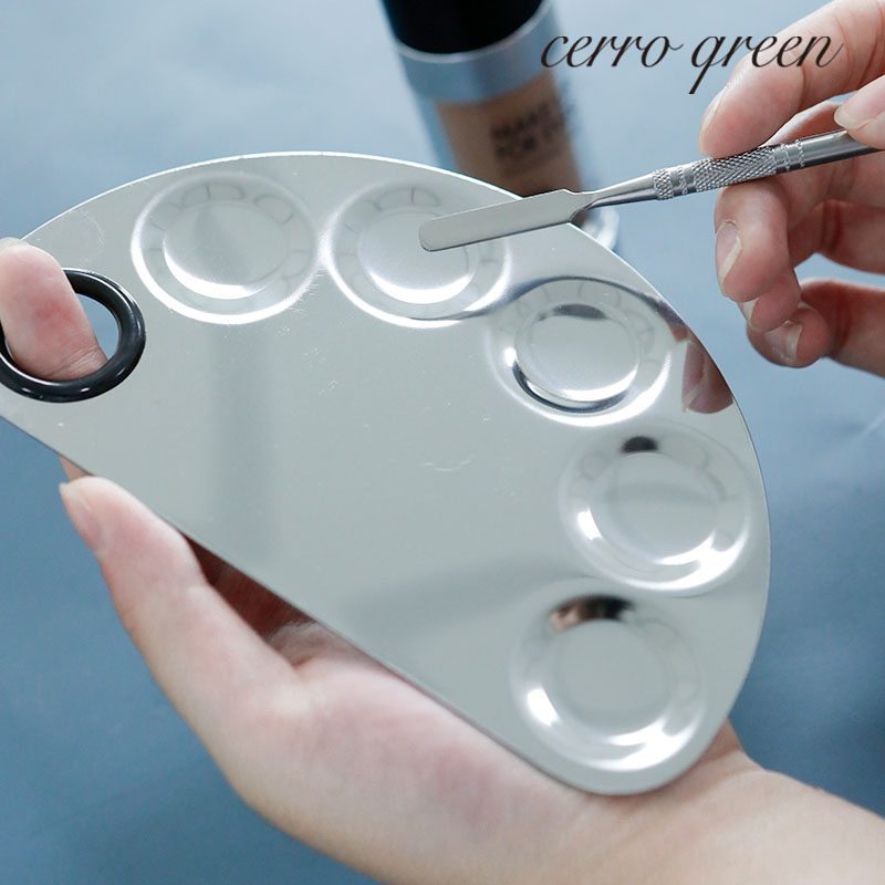 Cerro Qreen Makeup Artist Color Makeup Palette Pink base liquid tone Pink Dial Stainless Steel With Flirt Knife