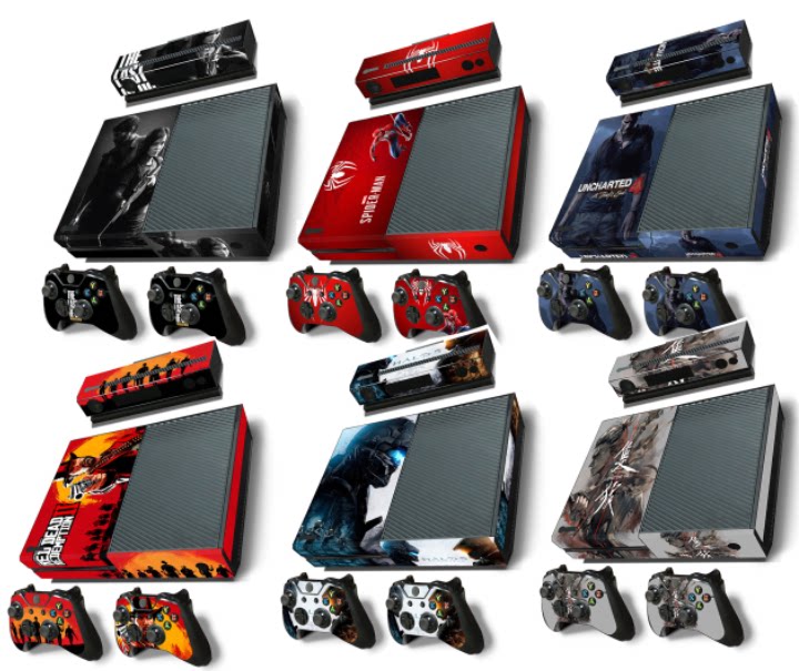 xboxone sticker body sensator sticker with handle sticker big dart biker Spiderman HALO5 multisection customizable