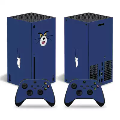 Xbox Series X host sticker cute cat cartoon wood grain stone pattern support to map customization