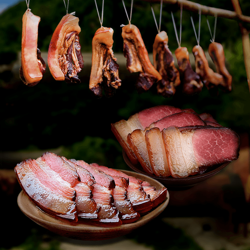 Sichuan Teryield 5 Flower After Leg Meat Farmhouse Homemade Smoked Salted Meat Non Hunan Xiangxi Guizhou Sichuan Flavor Marinated Meat 