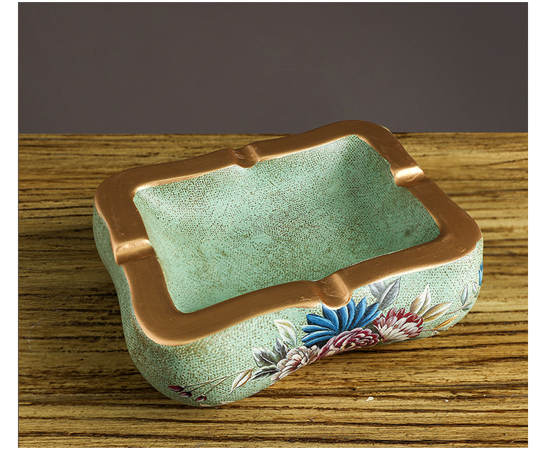 European household creative ashtray furnishing articles American sitting room ceramic move trend web celebrity ashtray Chinese style restoring ancient ways