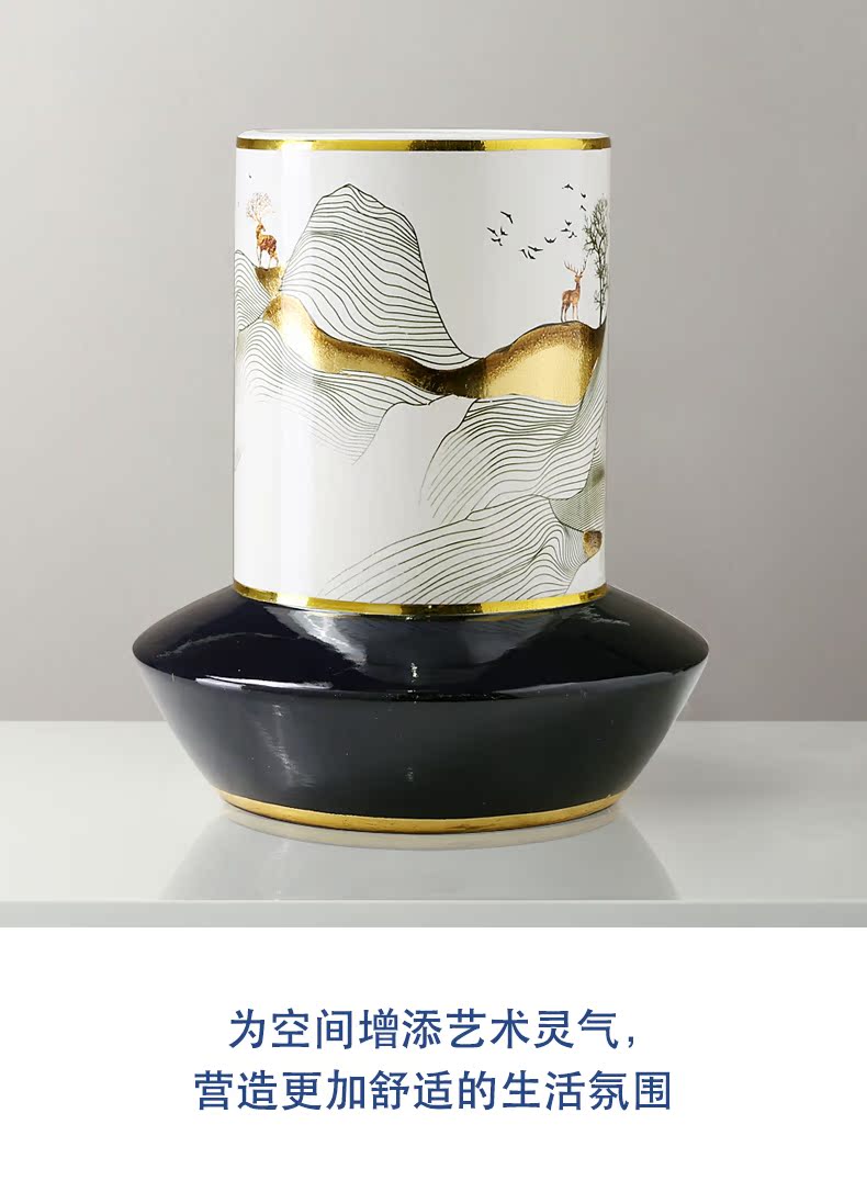 Chinese zen receive storage tank furnishing articles with cover POTS household soft adornment retro candy jar of pottery and porcelain vessels