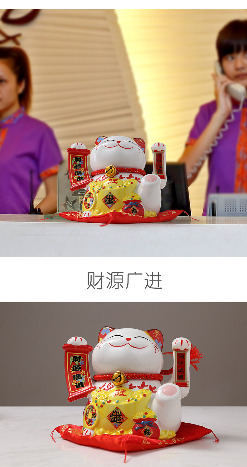 Wave plutus cat furnishing articles automatically the opened the gift shop checkout Japan ceramic electric fortune cat