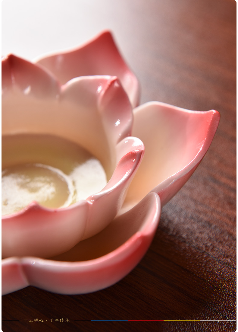 Yutang dai ceramics for Buddha worship Buddha with supplies ('m lamps household SuYouDeng lotus based holder furnishing articles