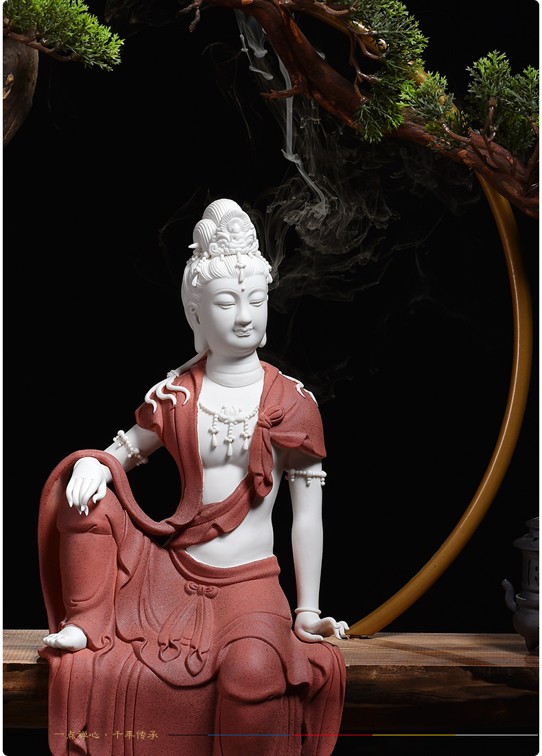 Yutang dai ceramic zen guanyin Buddha indoor household act the role ofing is tasted furnishing articles lotus comfortable avalokitesvara