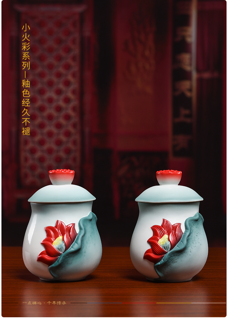 Yutang dai ceramic lotus rhyme water cup for cup water cup Buddhism Buddha with supplies dedicated buddhist temple supplies