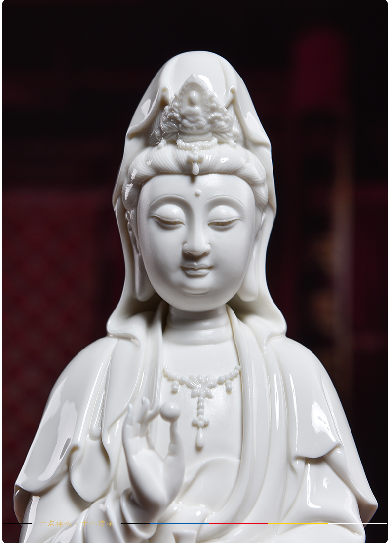 Yutang dai household ceramic Buddha sitting room interior guanyin stand like home furnishing articles to the south China sea avalokitesvara