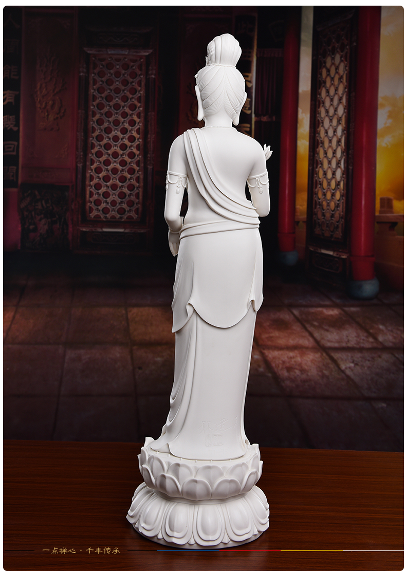 Yutang dai furnishing articles ceramic consecrate guanyin bodhisattva tathagata trend to small color three holy Buddha statute in the west