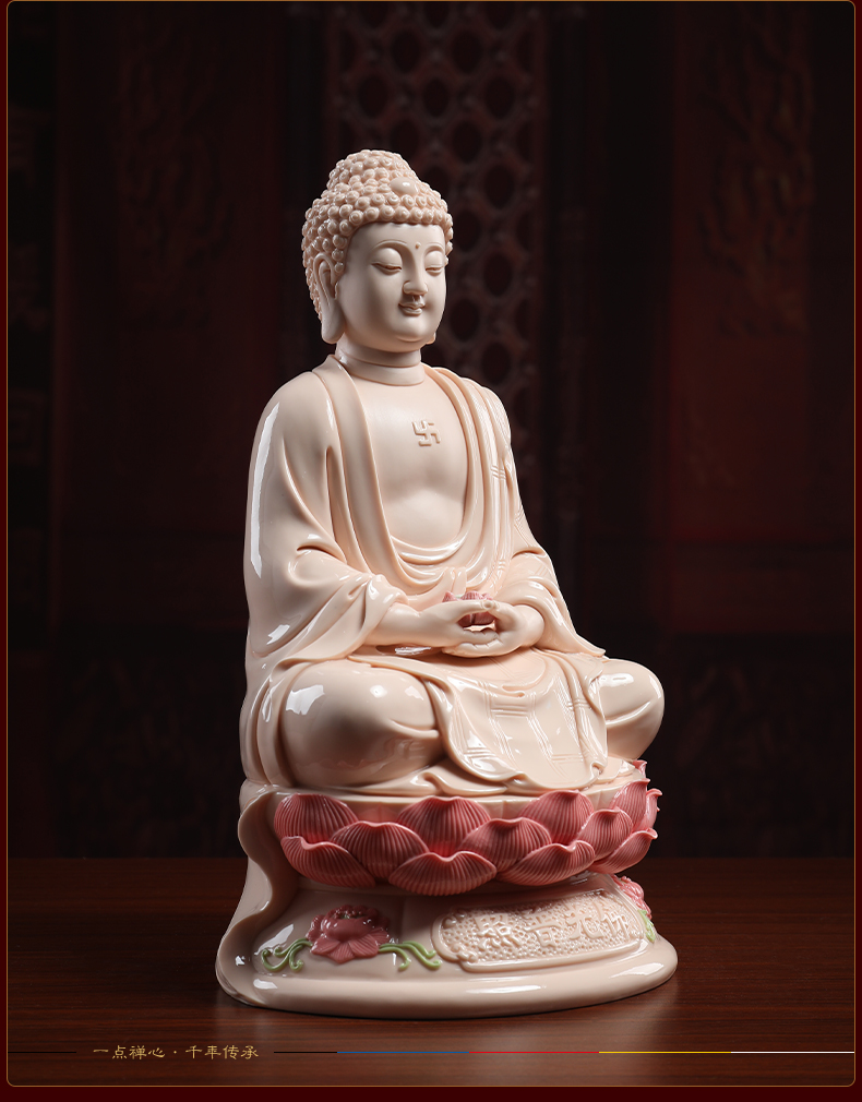 Yutang dai ceramic three holy Buddha guanyin western home furnishing articles to the as has trend to bodhisattva like at home