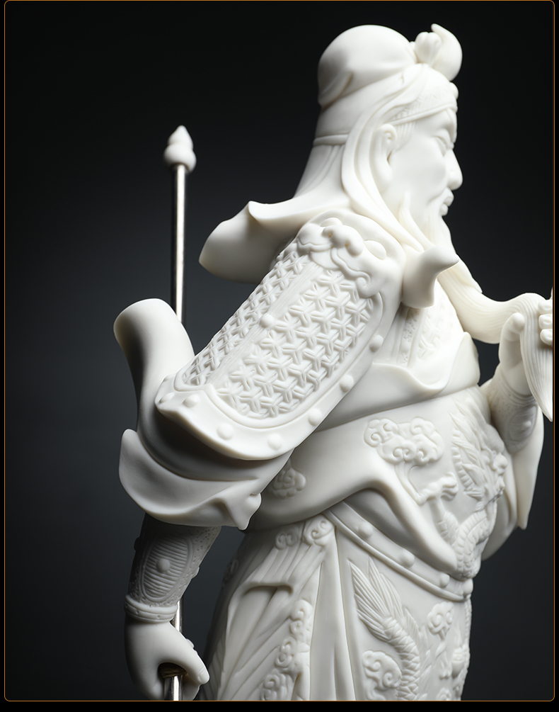 Yutang dai ceramic wu mammon duke guan gods single - pole here for furnishing articles Liu Mingzhi dehua porcelain its art