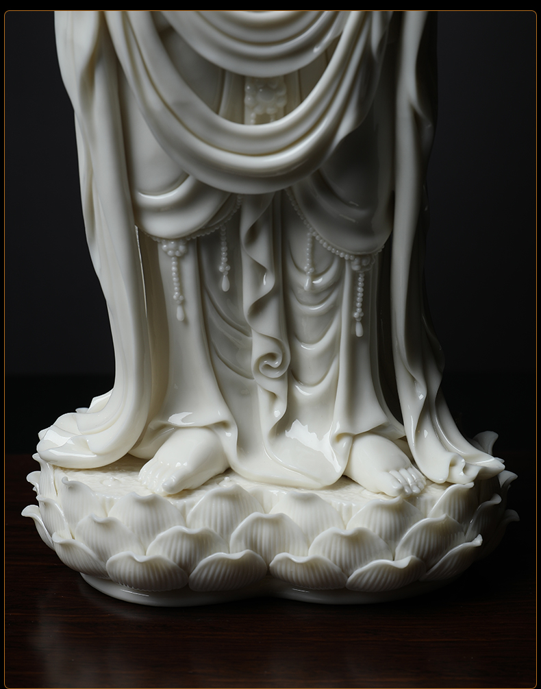 Yutang dai Zheng Jinxing manually signed dehua ceramic Buddha putuoshan guanyin order not go guanyin/D18-39