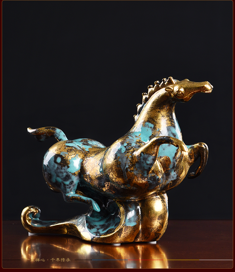 Yutang dai bronze see sitting room ceramics handicraft decoration decoration, cow the mythical wild animal people gifts god beast furnishing articles