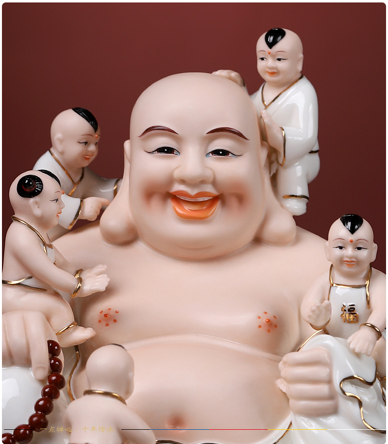 Yutang dai ceramic paint color abital smiling Buddha maitreya Buddha maitreya Buddha home to a bigger