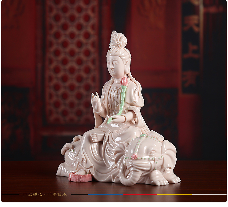 Yutang dai ceramic SaPuXian bodhisattva manjusri tome like Buddha sacrifice dehua white porcelain sitting room adornment that occupy the home furnishing articles