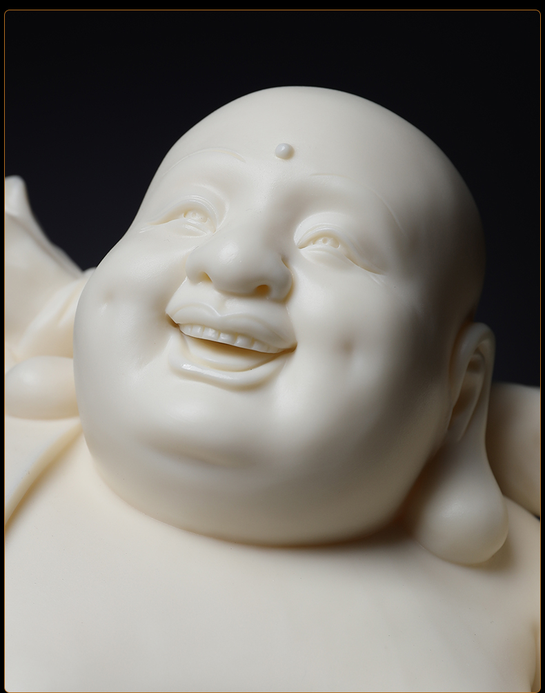 Yutang dai boutique works dehua porcelain carving jade huang maitreya Lin Jiansheng masters/D03-168