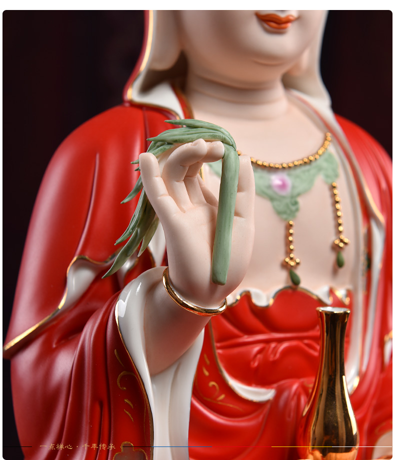 Yutang dai of the south China sea guanyin Buddha to occupy the home home furnishing articles for red avalokitesvara like ceramic Buddha