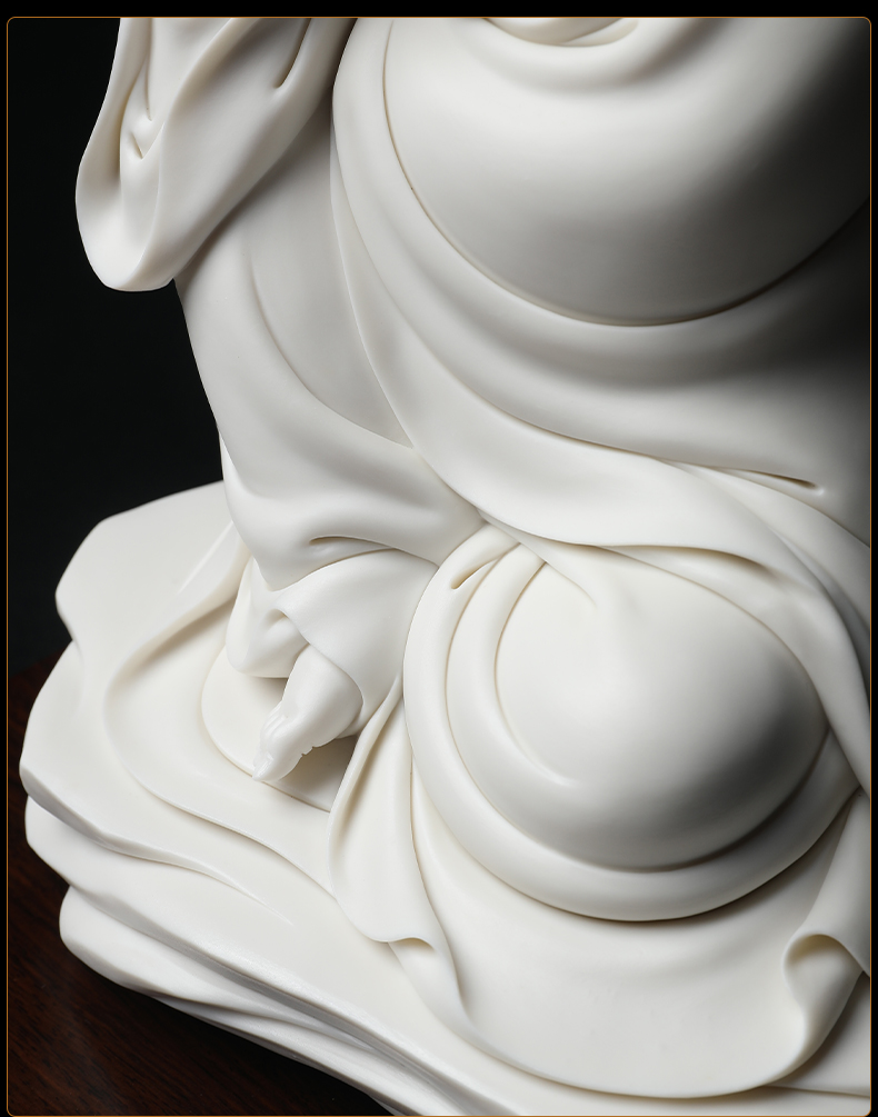 Yutang dai dehua white porcelain ceramic comfortable meditation guanyin Buddha worship that occupy the home furnishing articles avalokitesvara