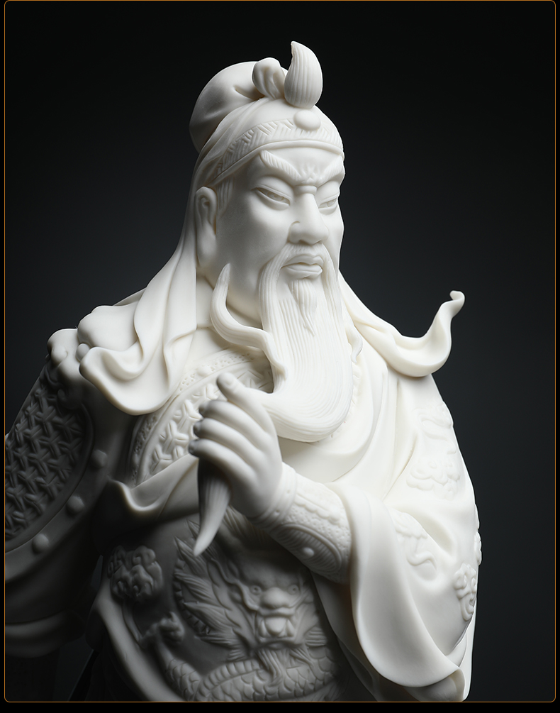 Yutang dai ceramic wu mammon duke guan gods single - pole here for furnishing articles Liu Mingzhi dehua porcelain its art