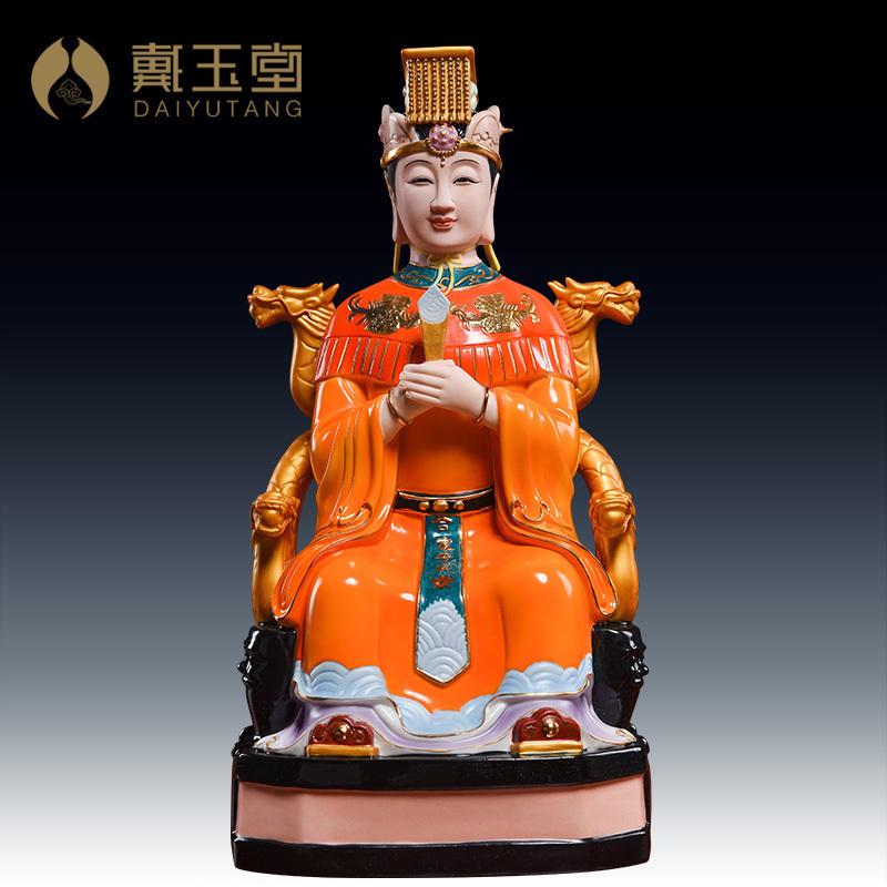 Daiyutang ceramic Taoist idol Home worship decoration Taoist 14-inch Yaochi gold mother Queen West Empress Dowager