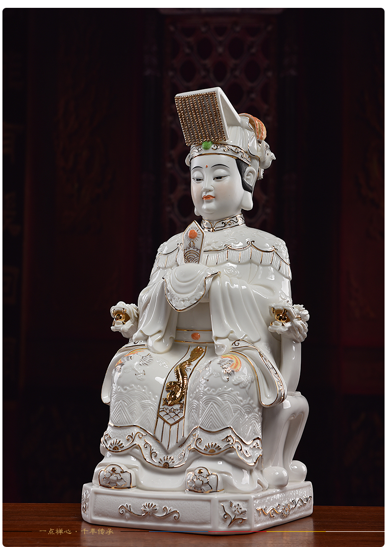 Yutang dai porcelain statute of mazu maejo sacrifice mazu as household consecrate Buddha furnishing articles paint color