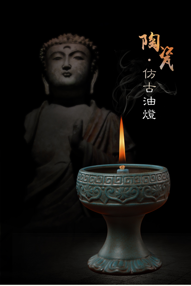 Yutang dai ceramic lamps for Buddha lamp Buddha GongDeng SuYouDeng ('m lamps before the lotus lamp based lamp holder of household Buddha