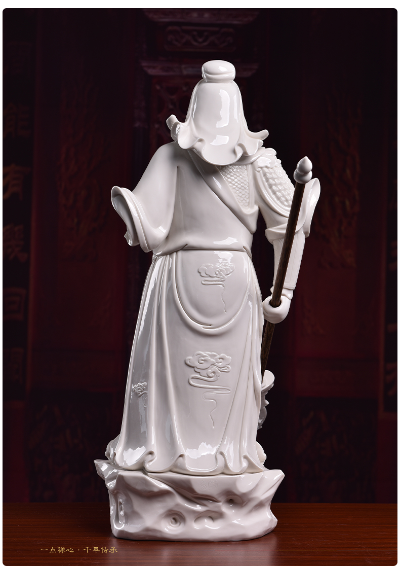 Yutang dai dehua white porcelain broadsword wu guan gong furnishing articles coloured drawing or pattern the god of wealth made dao guan Sir Zhong household gods