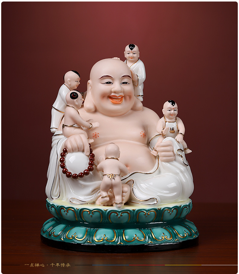 Yutang dai ceramic paint color abital smiling Buddha maitreya Buddha maitreya Buddha home to a bigger