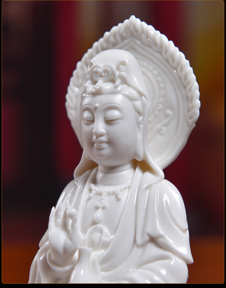 Yutang dai jade huang porcelain Buddha guanyin bodhisattva Buddha furnishing articles porcelain goddess of mercy Buddha enshrined with arts and crafts