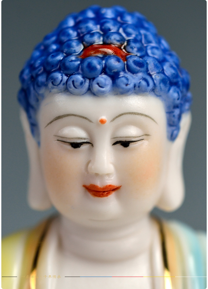 Lotus production 5 fold 】 【 tathagata avalokitesvara/double - sided goddess of mercy Buddha with ceramic Buddha