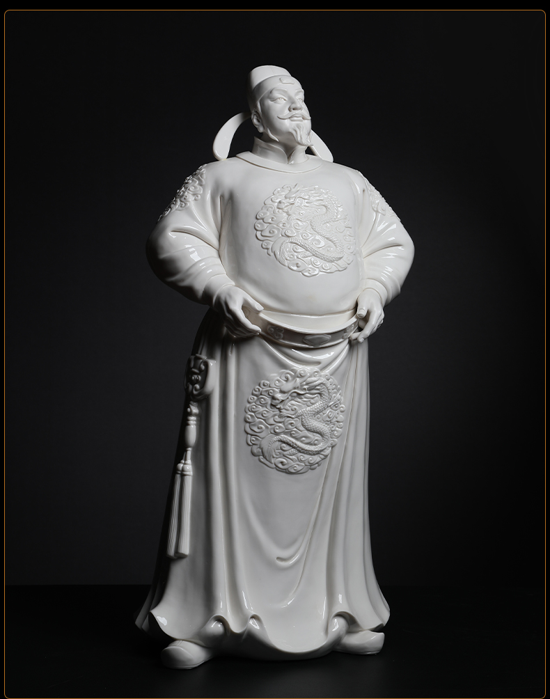 Yutang dai dehua white porcelain ", "emperor taizong" cheng sitting room person furnishing articles in ancient its art collection