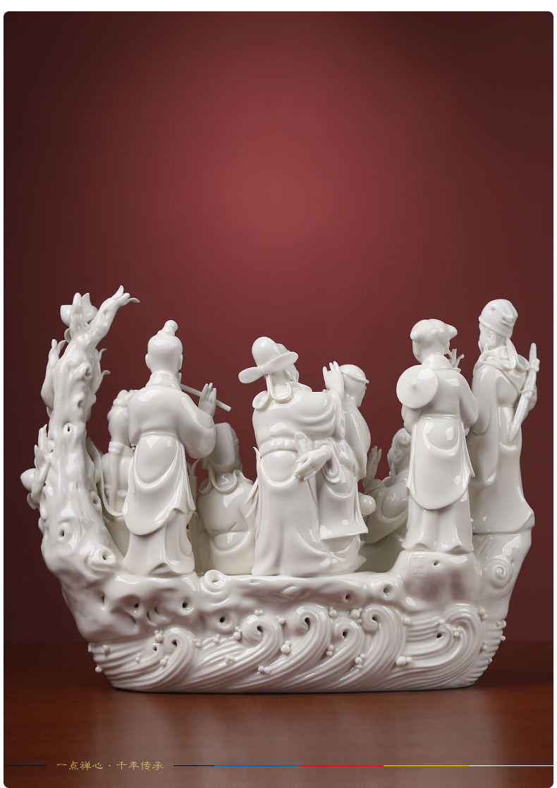 Yutang dai the eight immortals of pottery and porcelain figures furnishing articles furnishing articles, the eight immortals gods ensemble household to live in the sitting room