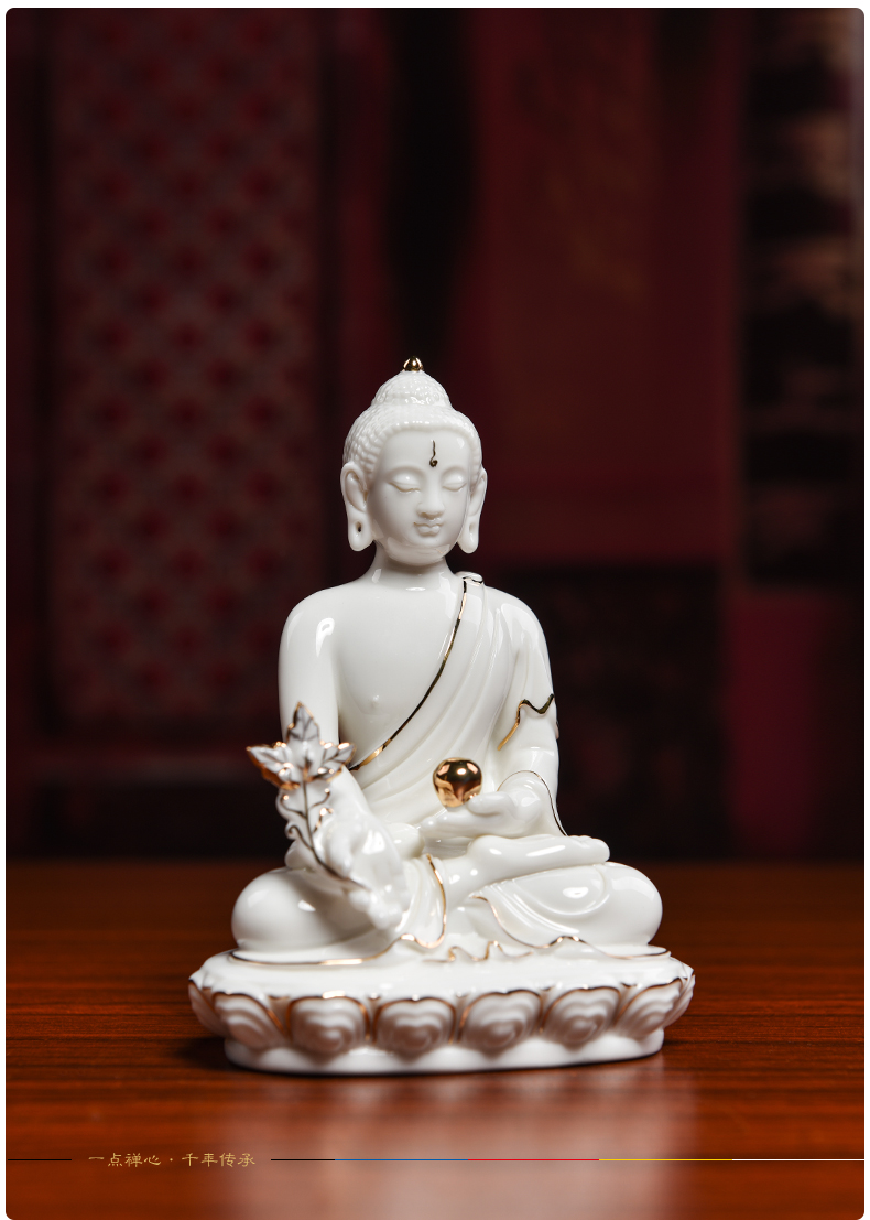 The see colour white porcelain yutang dai dehua medicine The guru Buddha amitabha Buddha furnishing articles ceramic its/D46-25 e