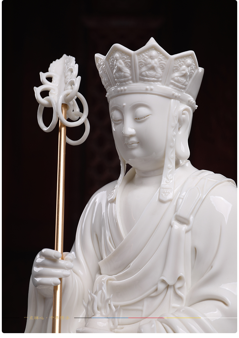 Yutang dai dehua white porcelain three western spirit like three holy Buddha avalokiteshvara smiling Buddha