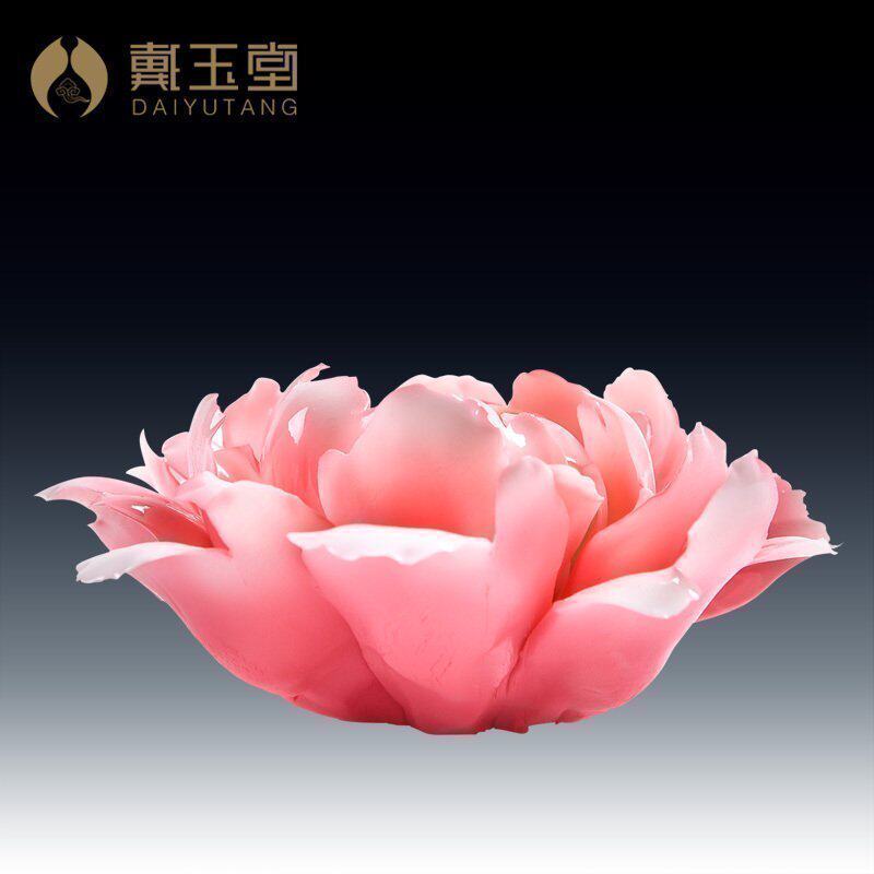 Dai Yutang home Buddha Lotus furnishings for Buddha before the Buddha, Lotus ornaments, Buddhist supplies, handmade ceramic peony flowers