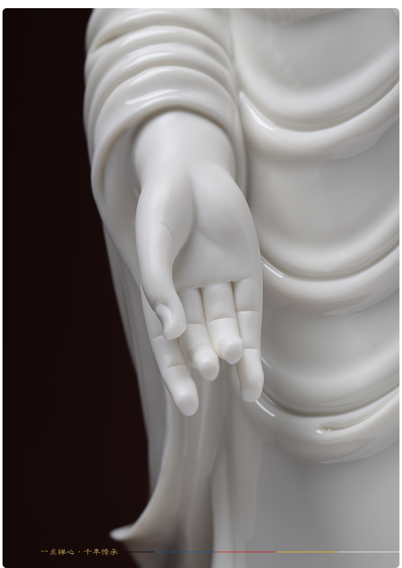 Yutang dai ceramic west three holy Buddha worship that occupy the home furnishing articles household dehua white porcelain guanyin bodhisattva process