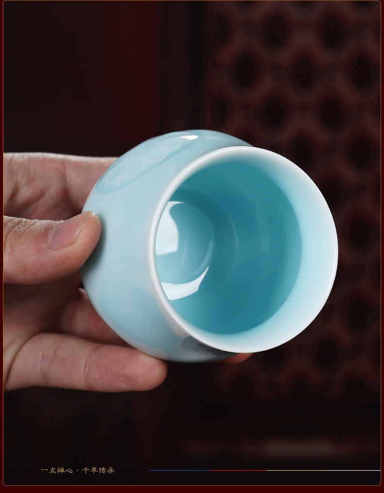 Yutang dai, longquan celadon before Buddha for cup water cup for cup guanyin Buddha cup consecrate Buddha items furnishing articles