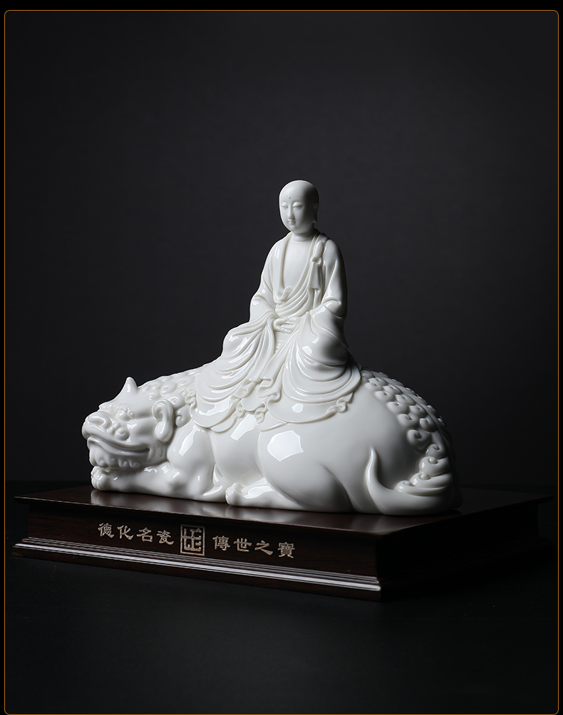 Yutang dai dehua white porcelain Su Xianzhong master of its art furnishing articles like earth treasure bodhisattva effort