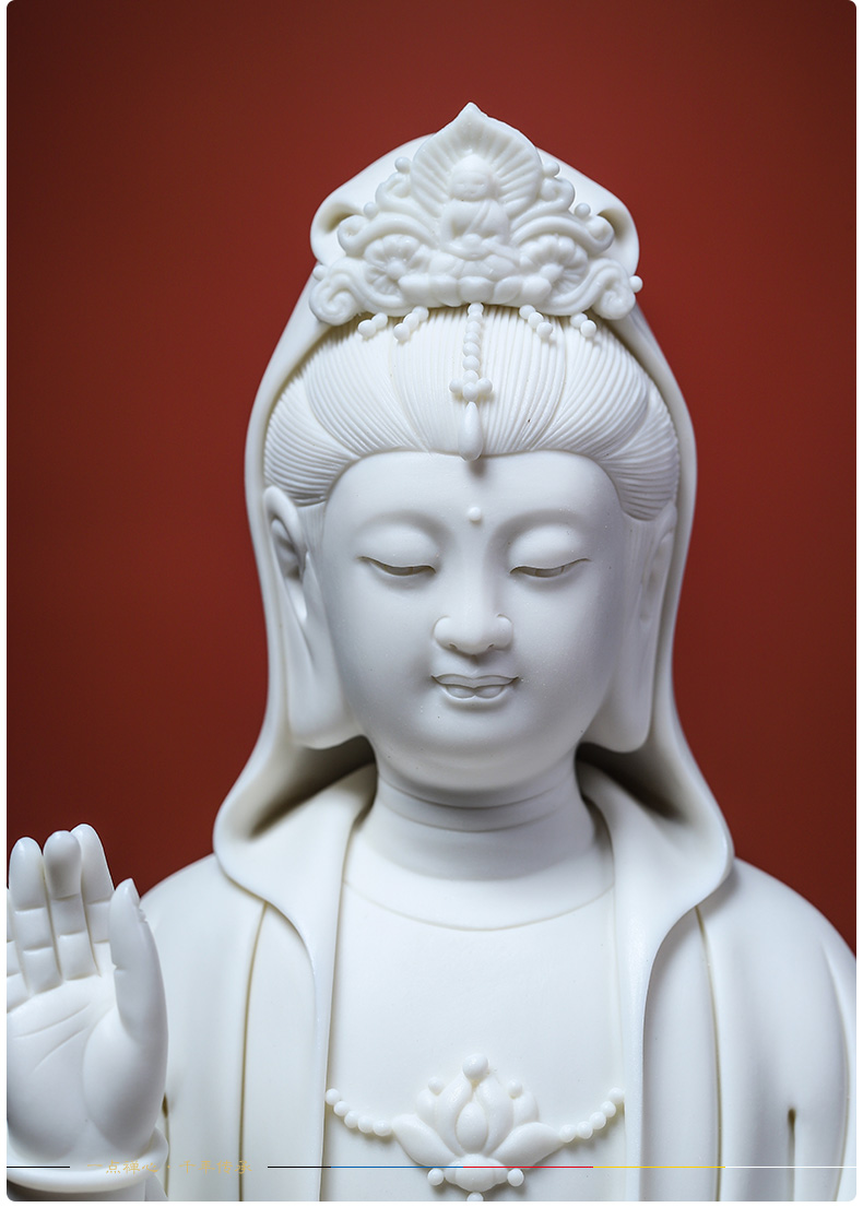 Yutang dai ceramic Buddha guanyin bodhisattva home furnishing articles dehua white porcelain goddess of zen thoughts like that occupy the home