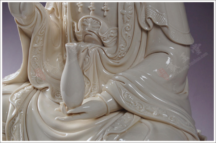 Yutang dai ceramic household kwan Yin - statute to the sitting room that occupy the home furnishing articles/yellow lotus jade goddess of mercy